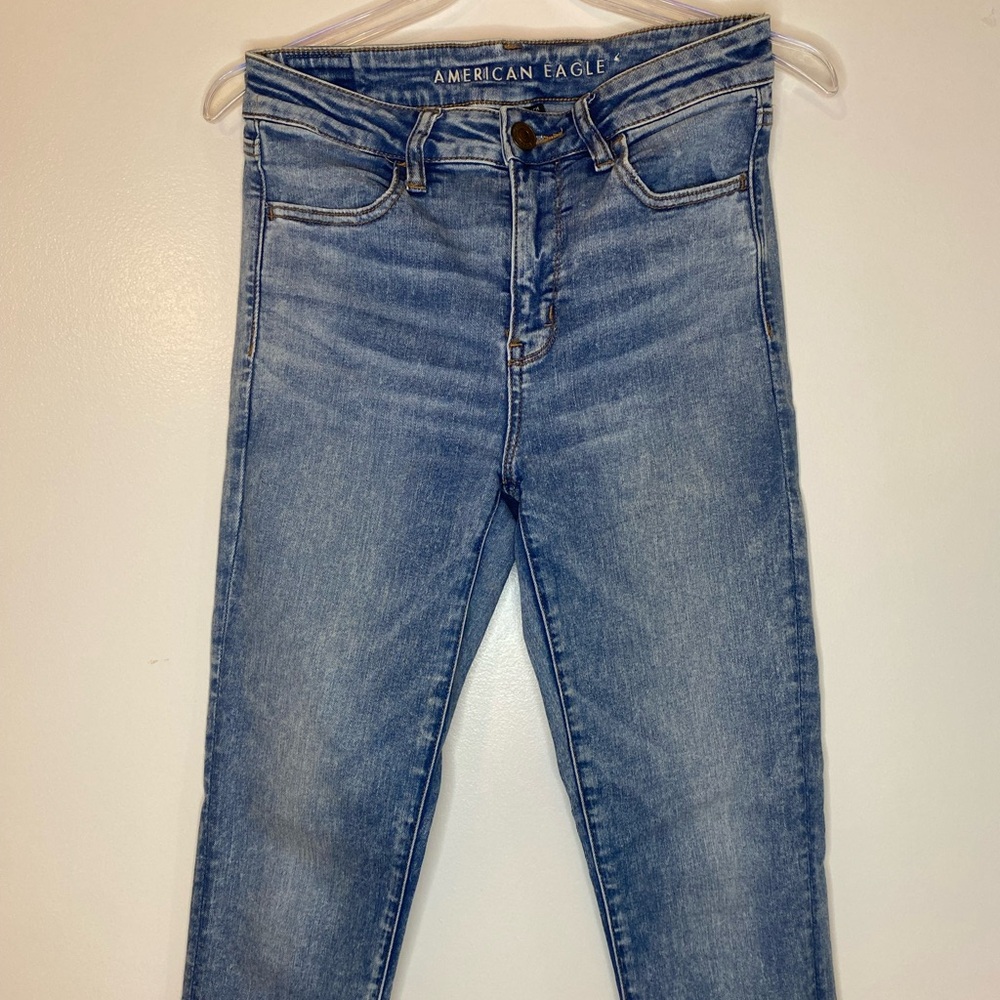 American Eagle Outfitters Women's Light Blue Skinny Jeans